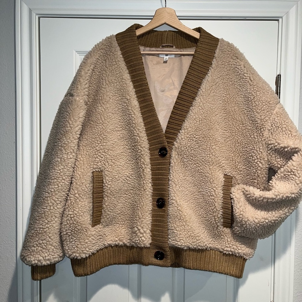 B.P. Sherpa Teddy Bear Varsity Jacket